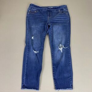 STITCHSTAR‎ Jeans Women's Plus Size 2X Blue Mid Rise Skinny Distressed Denim